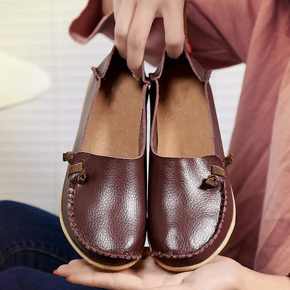 Flat Bottom Ladies Casual Mom Shoes Soft Loafers