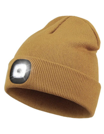Rechargeable Winter LED Beanie Light