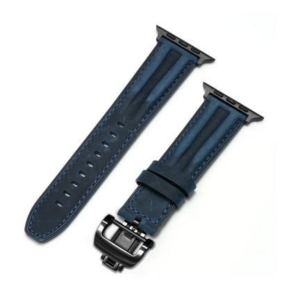 Classic Metal Strap Apple Watch Band With Silver Buckle
