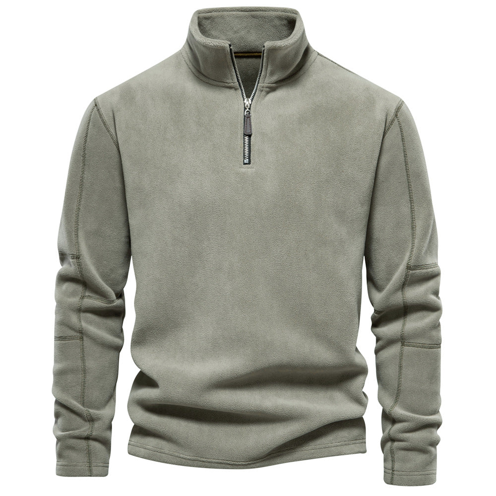 Men's Casual Zip-Up Stand-Collar Sweatshirt