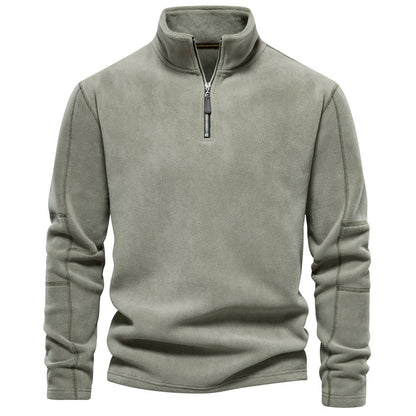 Men's Casual Zip-Up Stand-Collar Sweatshirt