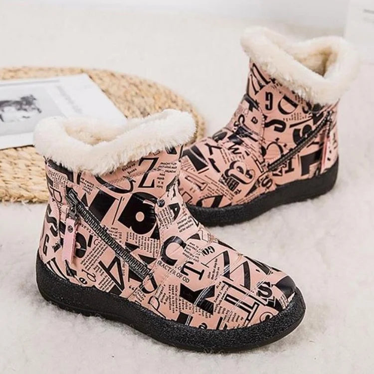 Stylish Women's Snow Boots with Fun Prints