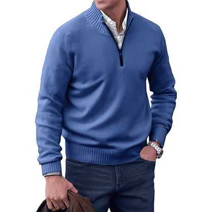 Casual Mens Quarter Zip Jumper Sweater