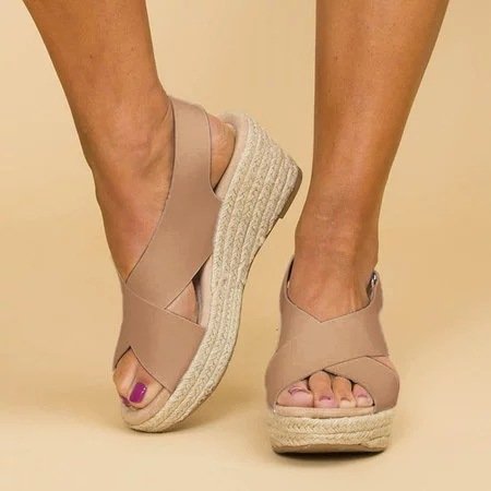 Women's Annadel Eirwyn Straw Wedge Sandal, Platform Sandals