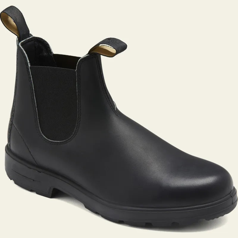Classic Black Chelsea Leather Boots