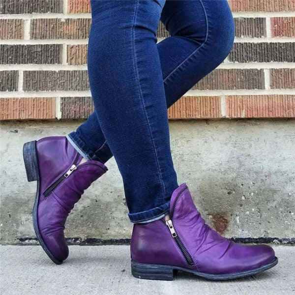 Cozy Colorful Ankle Winter Boots