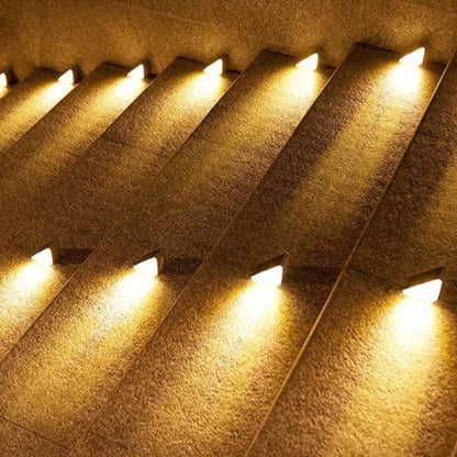 4 Packs Solar-Powered Outdoor Stair Lights