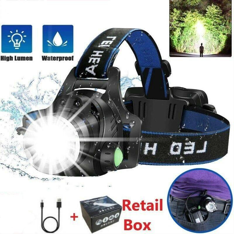 Rechargeable Led Headlamp With 2 Rechargeable Battery