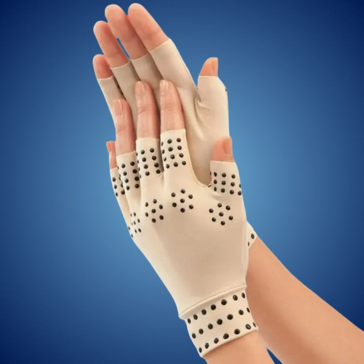 Fingerless Arthritis Gloves | Magnetic Compression Gloves for Arthritis Pain Relief - Improved Circulation - Reduced Swelling