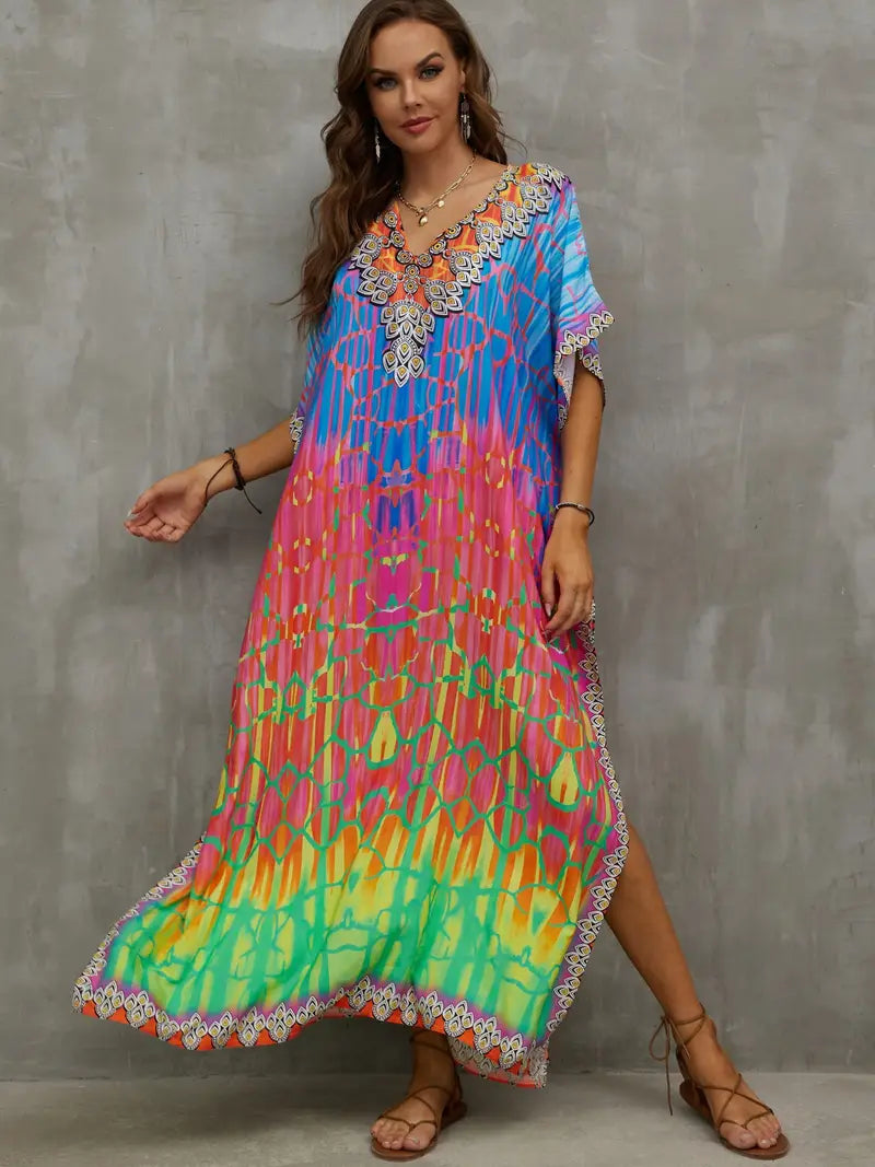 Comfortable Casual V Neck Summer Dress