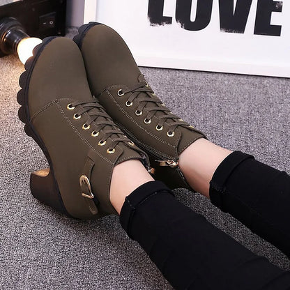 Sexy High Heel Lace-Up Ankle Boots for Women