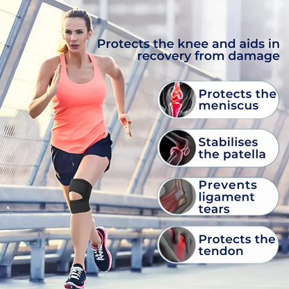 Knee Pads | with Support Compression Springs and Tension Strap - for Stability - Pain Relief and Protection