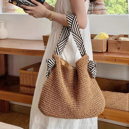 Stylish Woven Shoulder Bag - OutfitLondon