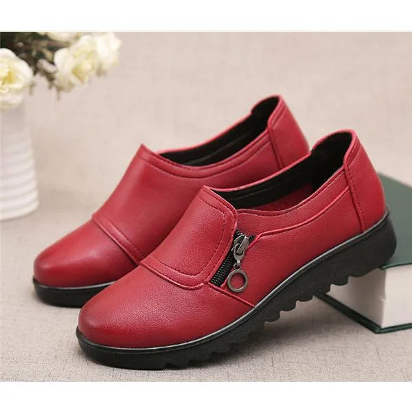 Soft Leather Slip On Loafers for Women