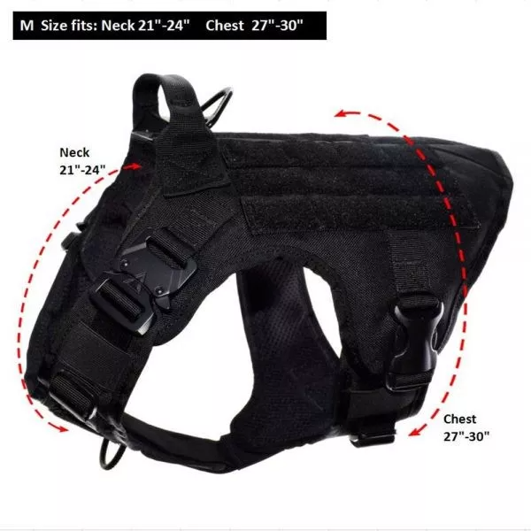 Military No-Pull Tactical Dog Harness Vest
