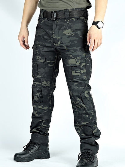 Men's Cargo Pants Pocket Plain Camouflage Comfort Breathable
