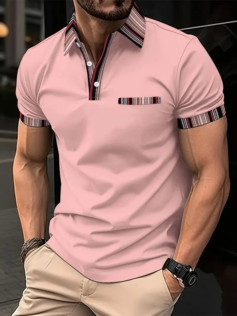 Men's Classic Airy Stripe Collar Dress Shirt