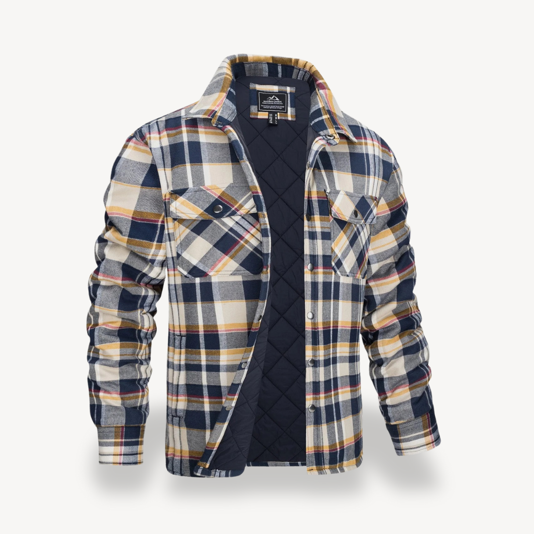 Warm Checked Flannel Coats for Men - OutfitLondon