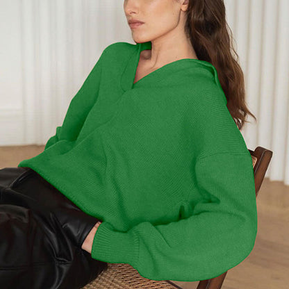 Ladies Casual V Neck Sweater