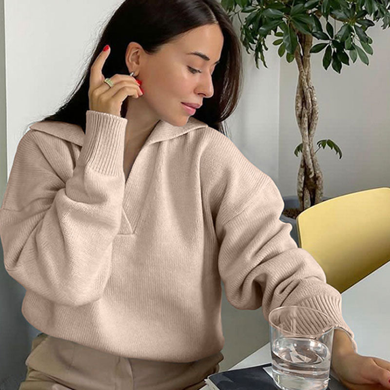Ladies Casual V Neck Sweater