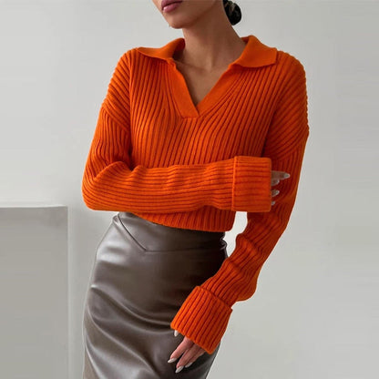 Ladies Casual V Neck Sweater