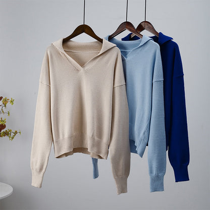 Ladies Casual V Neck Sweater