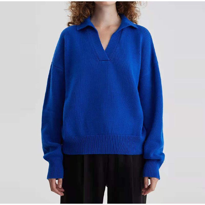 Ladies Casual V Neck Sweater - OutfitLondon