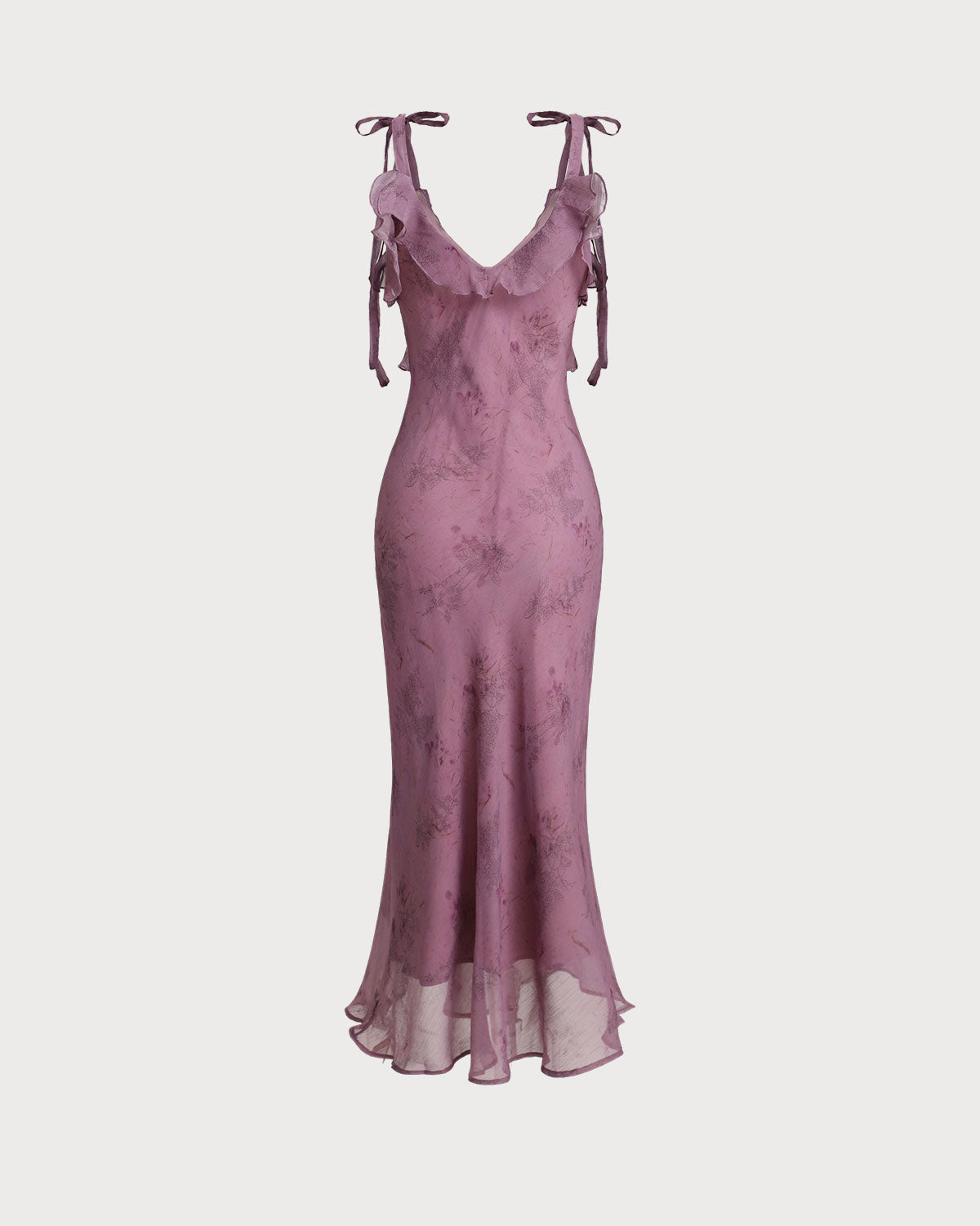 Charlotte | A-Line Floral Ruffle Tie Strap Sundress