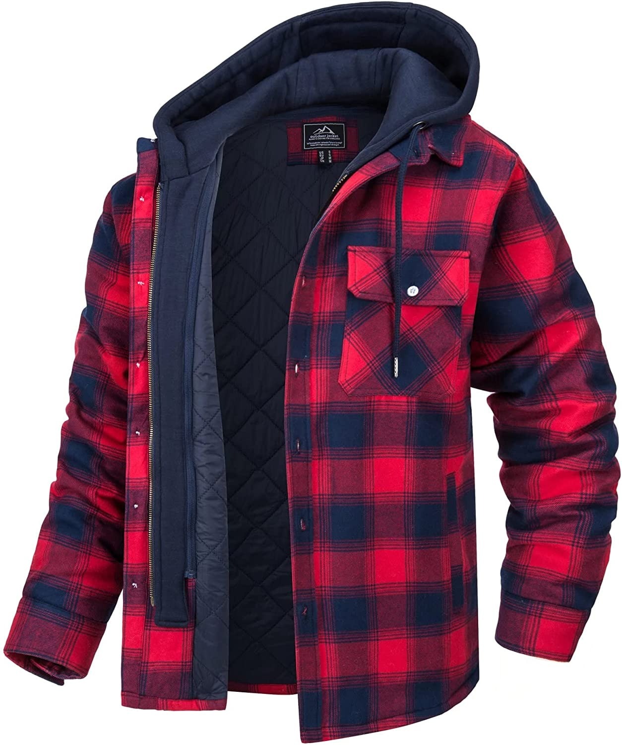 Warm Checked Mens Gilet Vest