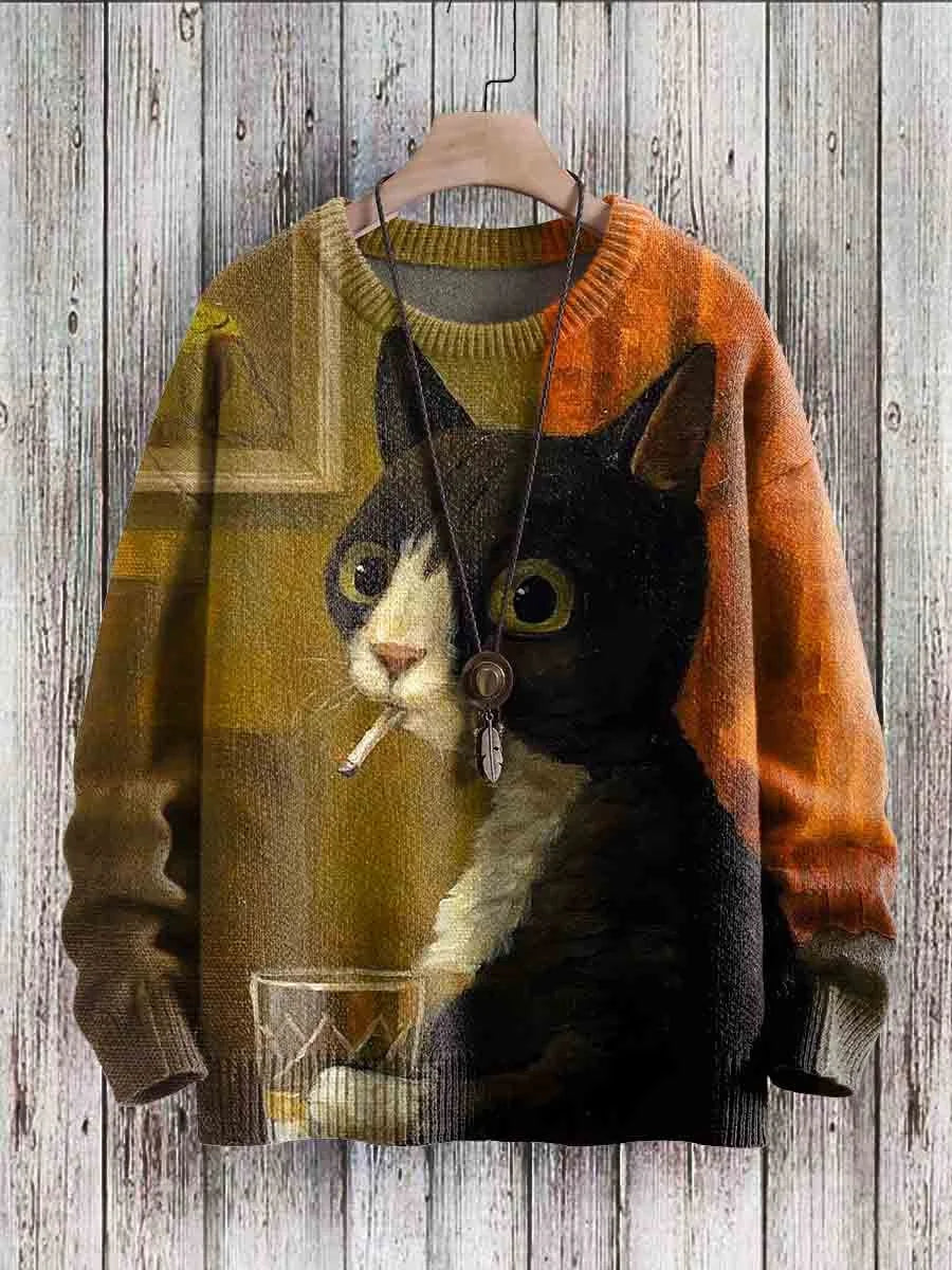 Fun Feline Graphic Women's Sweater