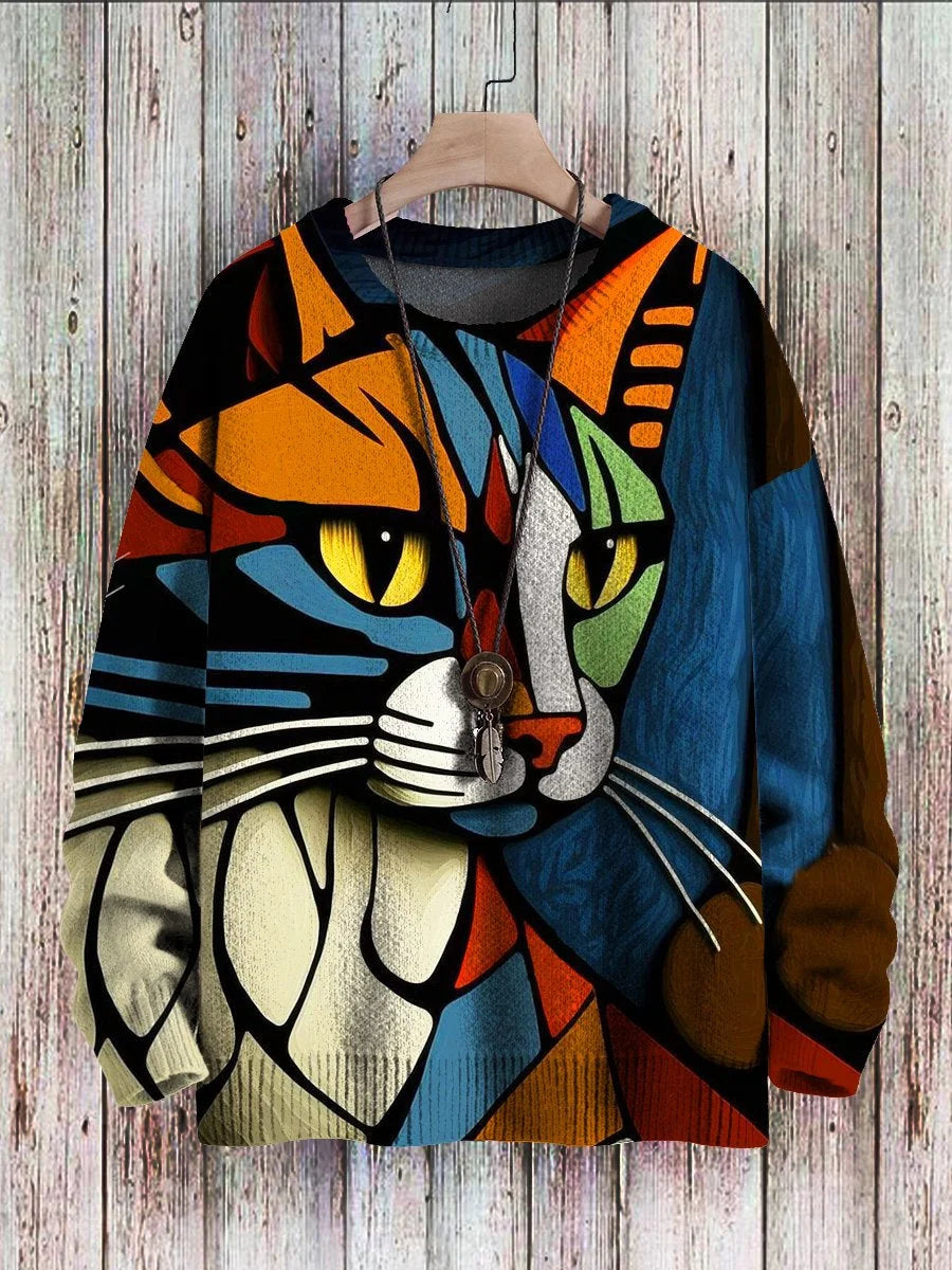 Fun Feline Graphic Women's Sweater