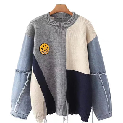 Colorful Knit Sweater for Ladies