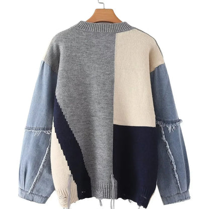 Colorful Knit Sweater for Ladies