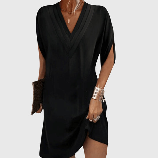 Cute V-Neck Short Party Dress - OutfitLondon