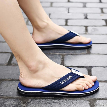 Relaxing Breathable Summer Flip Flops Blue