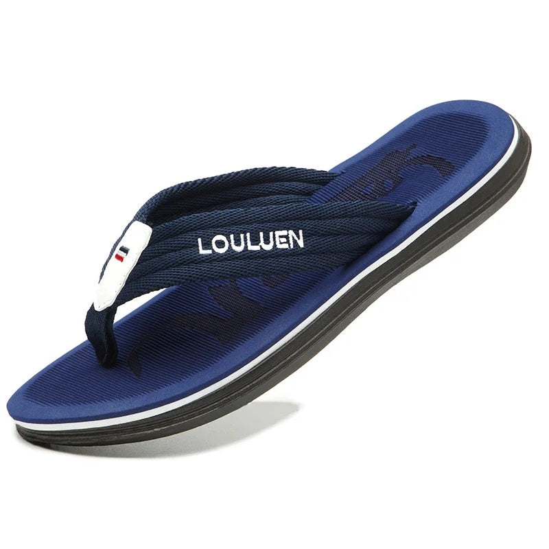 Relaxing Breathable Summer Flip Flops Blue - OutfitLondon