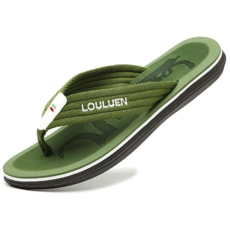 Relaxing Breathable Summer Flip Flop Sandals Green - OutfitLondon