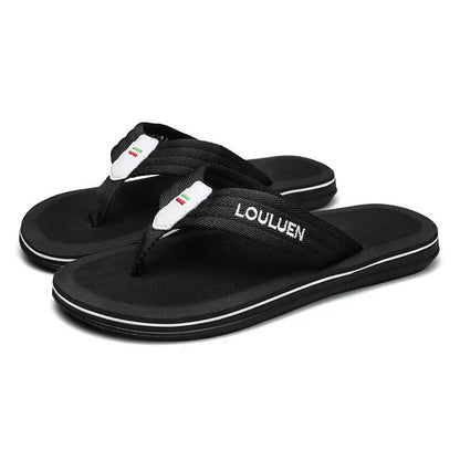 Relaxing Gel Flip Flops - Breathable Soft Sandals Black