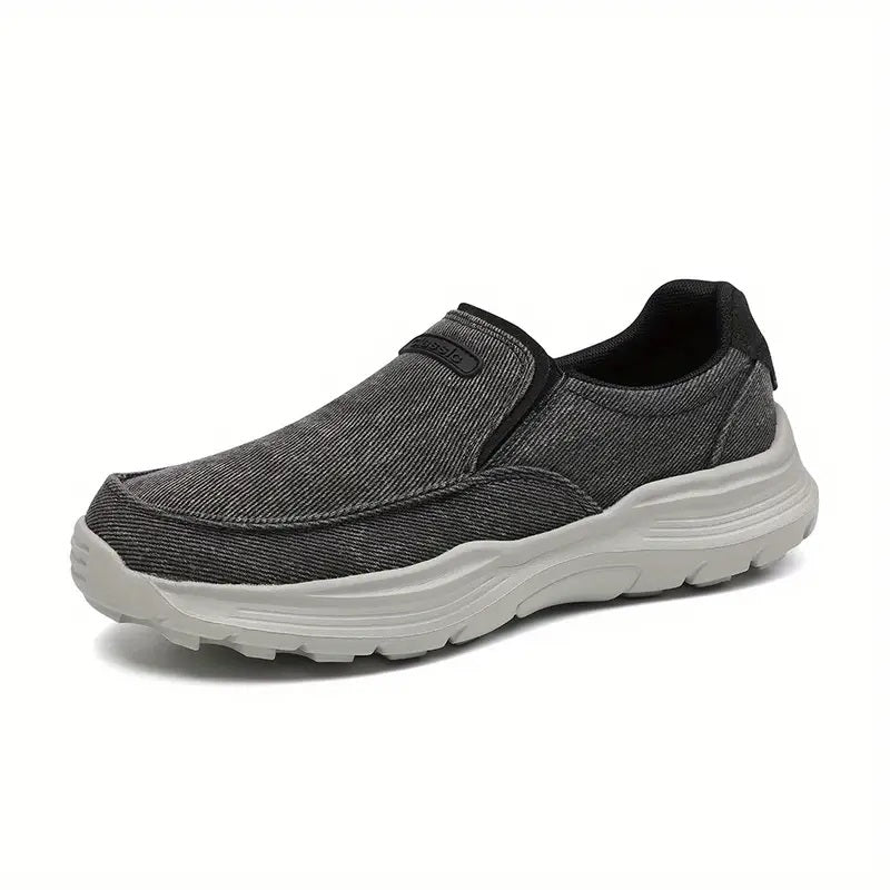 Orthopaedic Comfortable Black Slip On Shoes - OutfitLondon