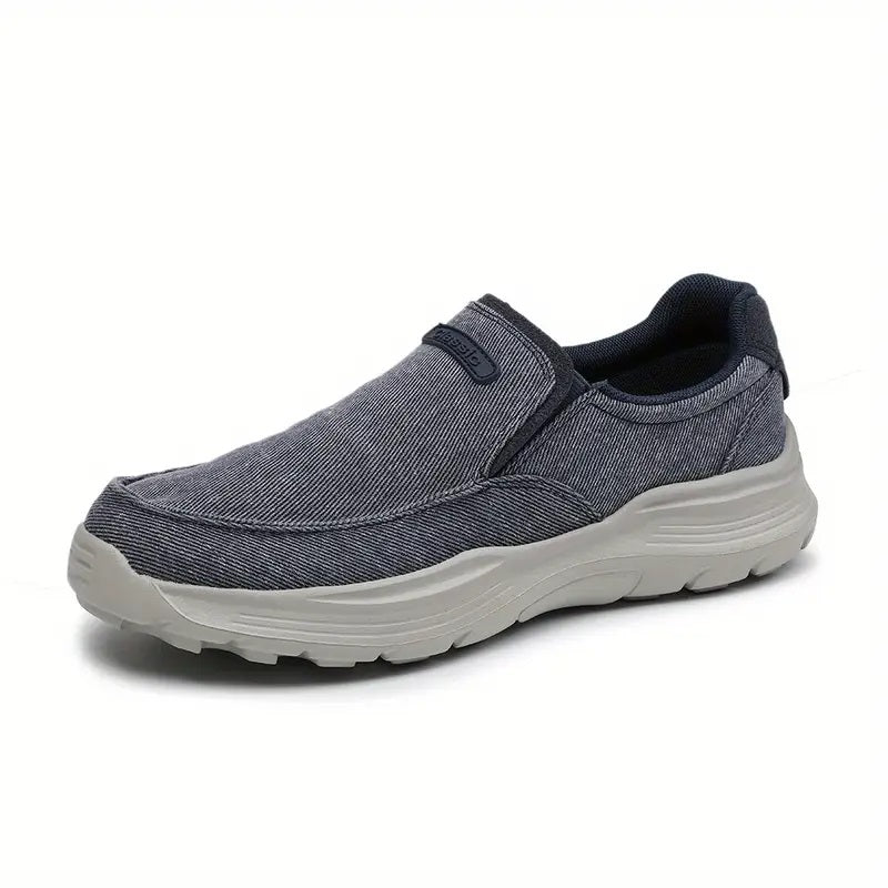 Premium Orthopaedic Blue Slip On Shoes - OutfitLondon