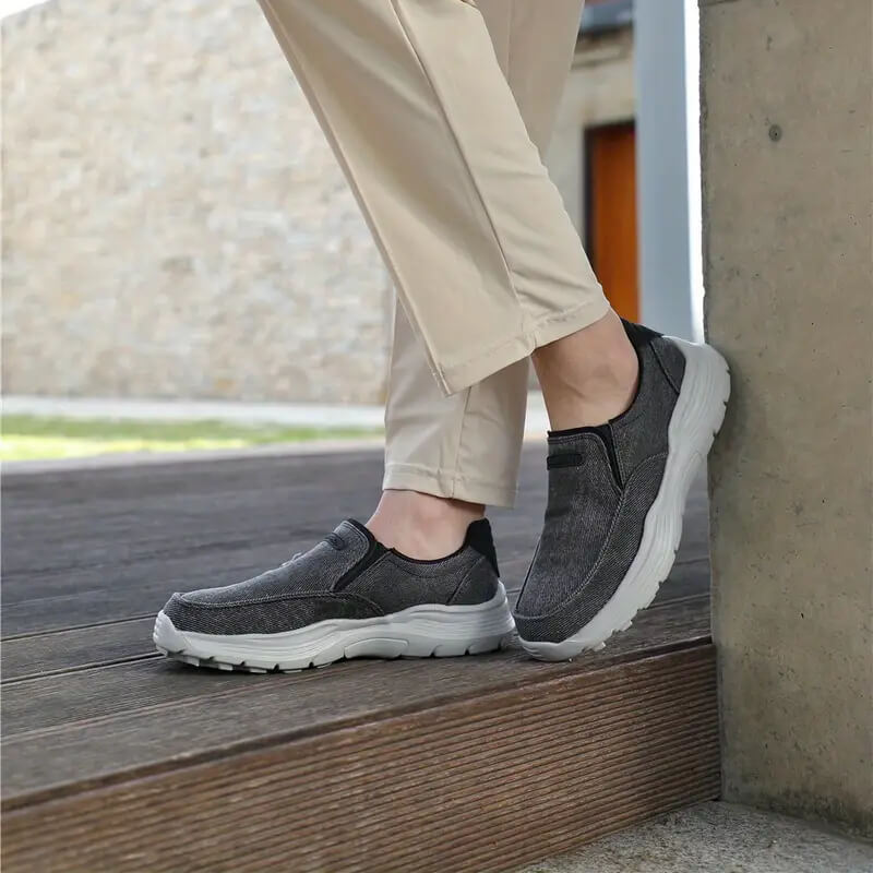 Orthopaedic Comfortable Black Slip On Shoes