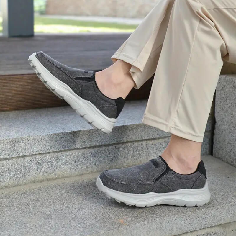 Orthopaedic Comfortable Black Slip On Shoes