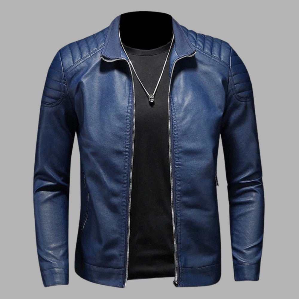 Timeless Fit Leather Biker Jacket