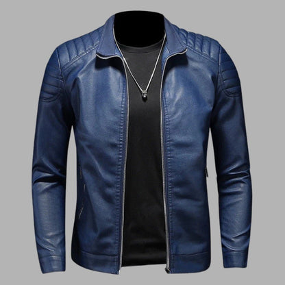 Timeless Fit Leather Biker Jacket