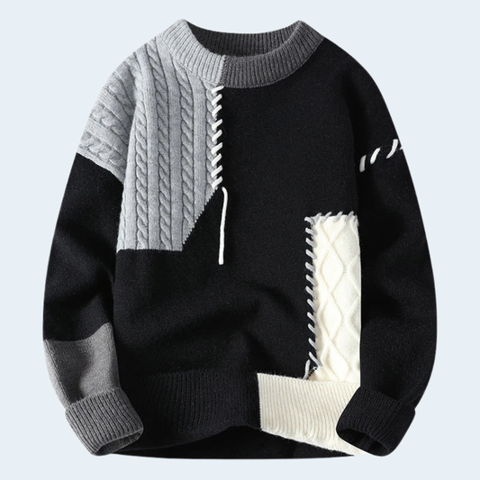 Stylish Mens Knit Crew Neck Sweater - OutfitLondon