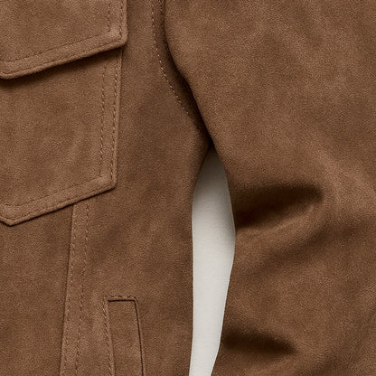 Classic Brown Leather Mens Jacket - Casual Outdoor Wear
