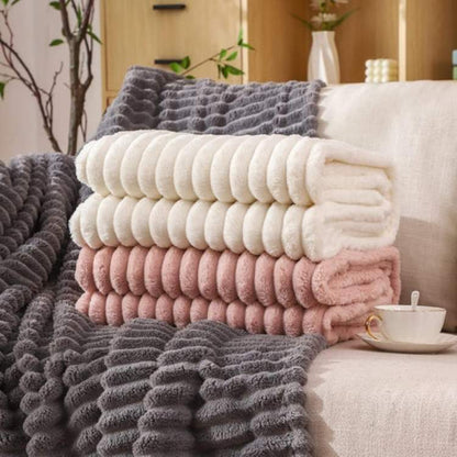 Plush Fake Fur Heavy Throw Blanket
