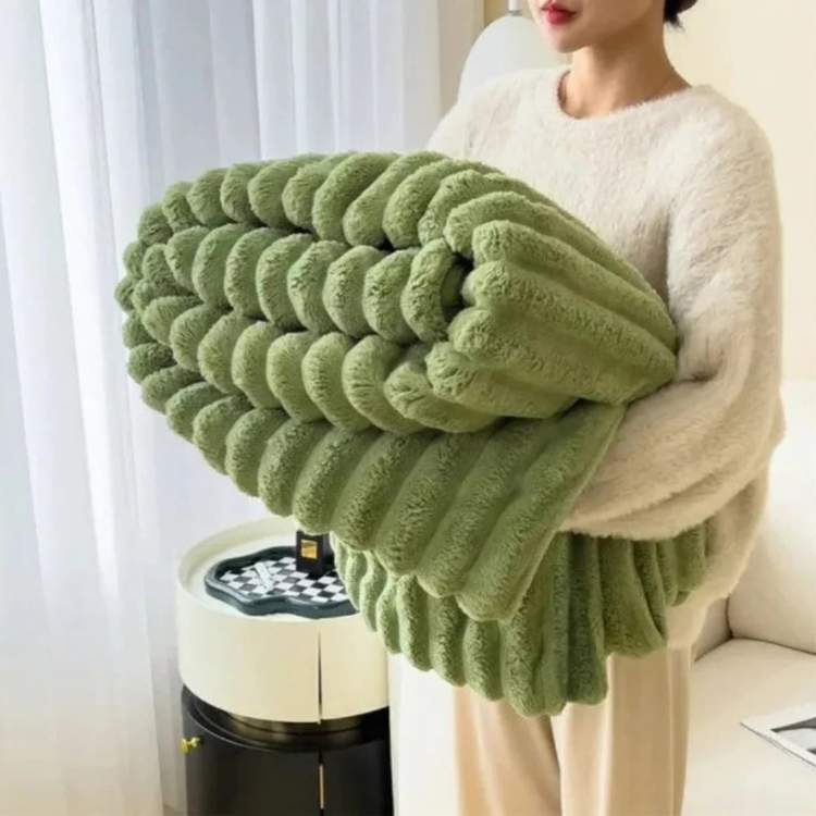 Plush Fake Fur Heavy Throw Blanket