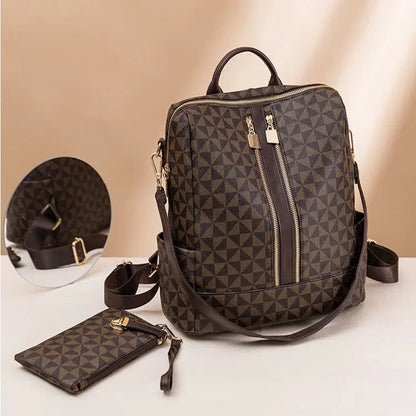 Practical Convertible Backpack Tote with Clutch