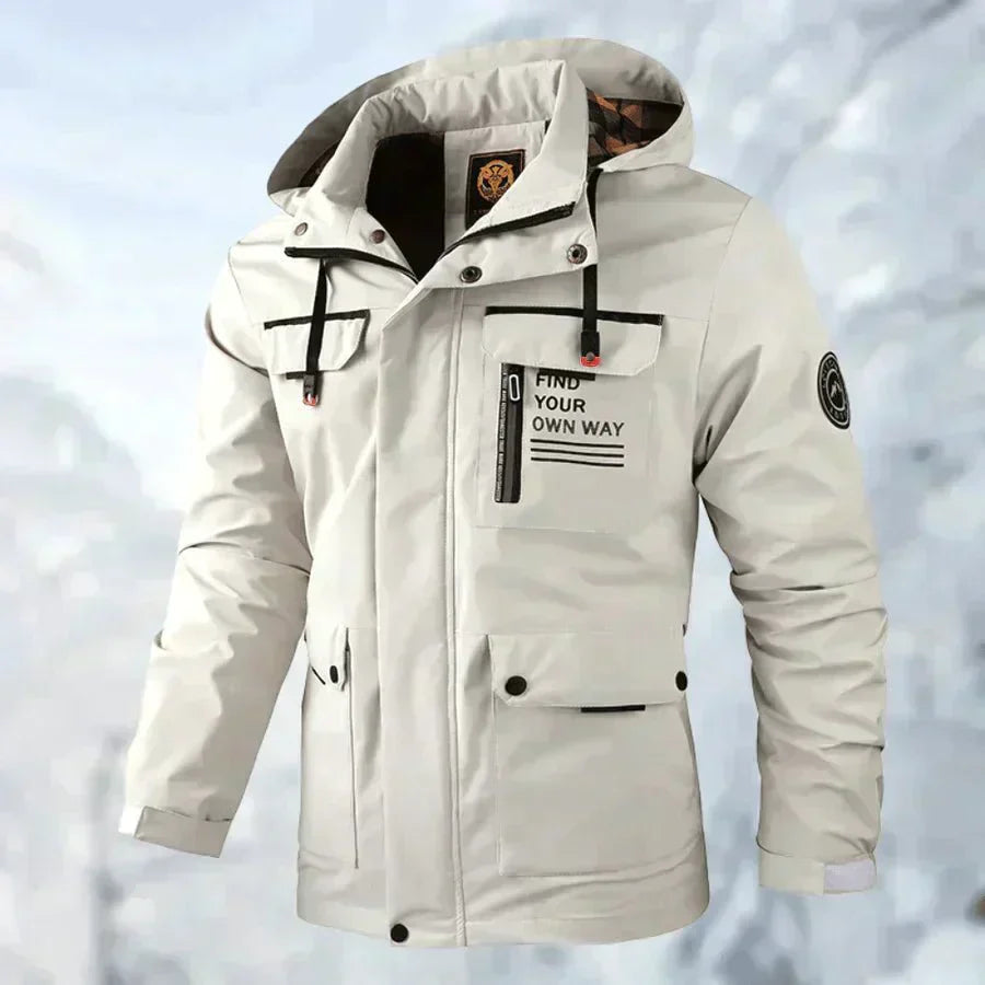 Waterproof Men's Breathable Hooded Parka Jacket